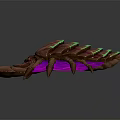 Brownish Red Giant Lobster Crab Creature With Greenish Back Purple Legs And Large Claws