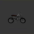 Vintage Motorcycle with Silver Body and Brown Leather Seat Parked on Weathered Ground