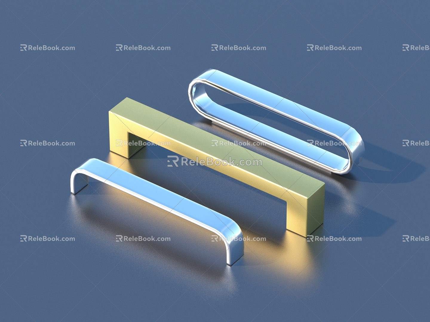 Door handle hardware 3d model