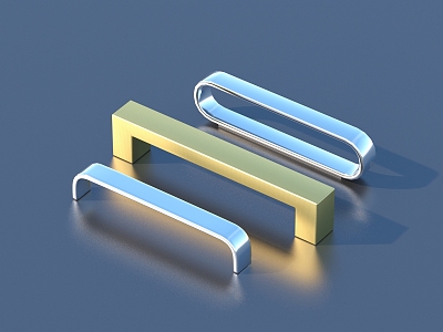 Door handle hardware 3d model