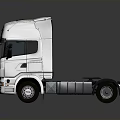 White Scania Tractor Truck With Modern Cab Design And Sleek Exterior Look