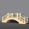 Traditional Wooden Arched Bridge With Light Railings And Steps Simple Design
