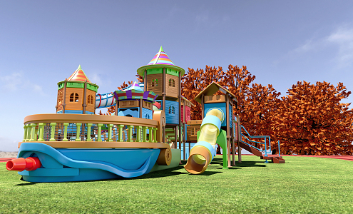 Modern play equipment Outdoor children's entertainment facilities 3d model