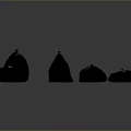 Black Daily Living Items Featuring White Symbols On Dark Background