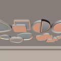 Stylish Modern Ceiling Lights With Various Geometric And Irregular Shapes For Home 3d model
