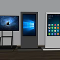 Public Facilities Interactive Touchscreen Display Units With Different Interfaces And Modern Design 3d model
