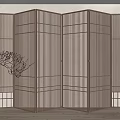 New Chinese Screen Folding Screen 3d model