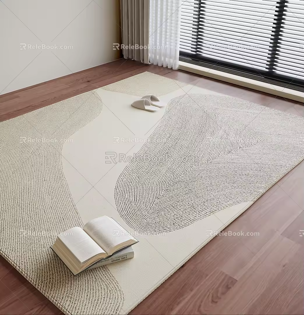 Modern Square Carpet Carpet 3d model