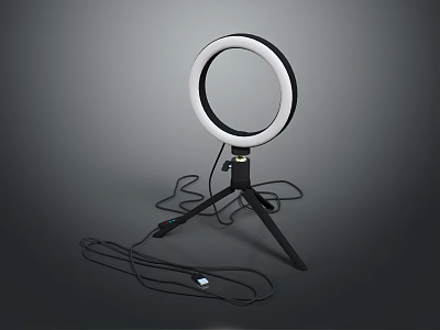 Professional Ring Light with Tripod Stand for Live Streaming and Photography 3d model