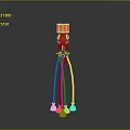 Golden Red Decorative Ornament Design With Hanging Chains And Small Bells