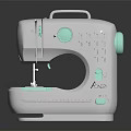 Ane Modern Sewing Machine With White Mint Green Design And Control Panel 3d model