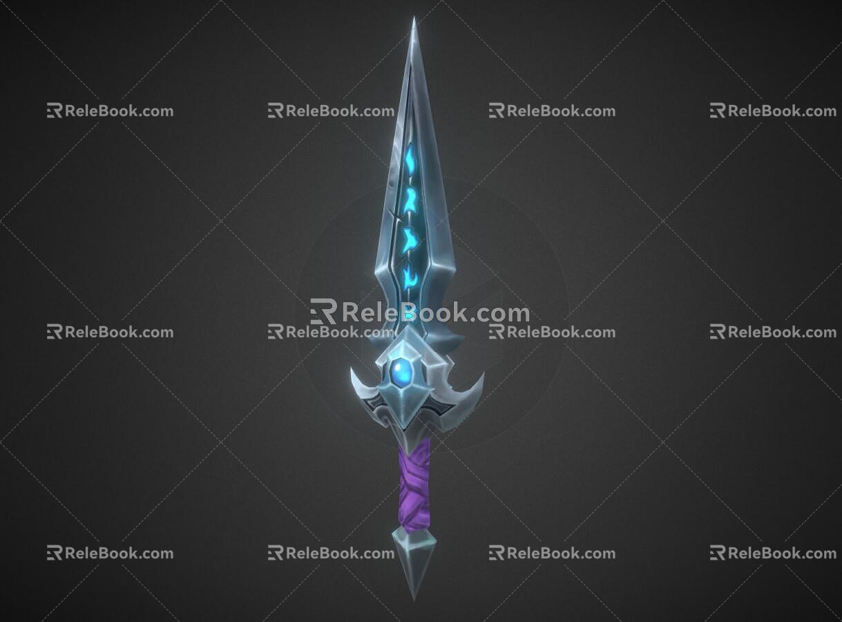 Sword Dagger Weapon Cartoon Weapon Hand-painted Weapon Hand-painted Sword 3d model