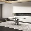 High-end dining table metal dining table 3D model 3d model