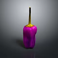 Fresh Purple Chili Pepper with Vibrant Color Isolated on Dark Background