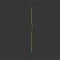 Long Traditional Spear Weapon With Wooden Shaft And Metal Spearhead