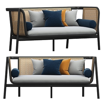 Southeast Asia Double Sofa 3d model