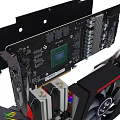 Computer motherboard graphics cards and other accessories simple model 3d model