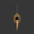 Fantasy Character Wielding Curved Sword With Golden Hilt And Green Handle