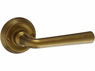 Swing Door Brass Lever Handle with Durable Design and Classic Finish 3d model