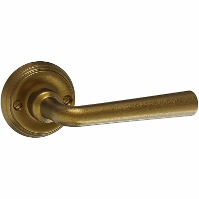 Swing Door Brass Lever Handle with Durable Design and Classic Finish 3d model