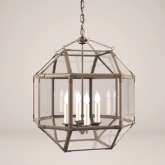 Middle Ancient Chandelier American Small Chandelier Glass Chandelier Creative Chandelier Spherical Chandelier 3d model