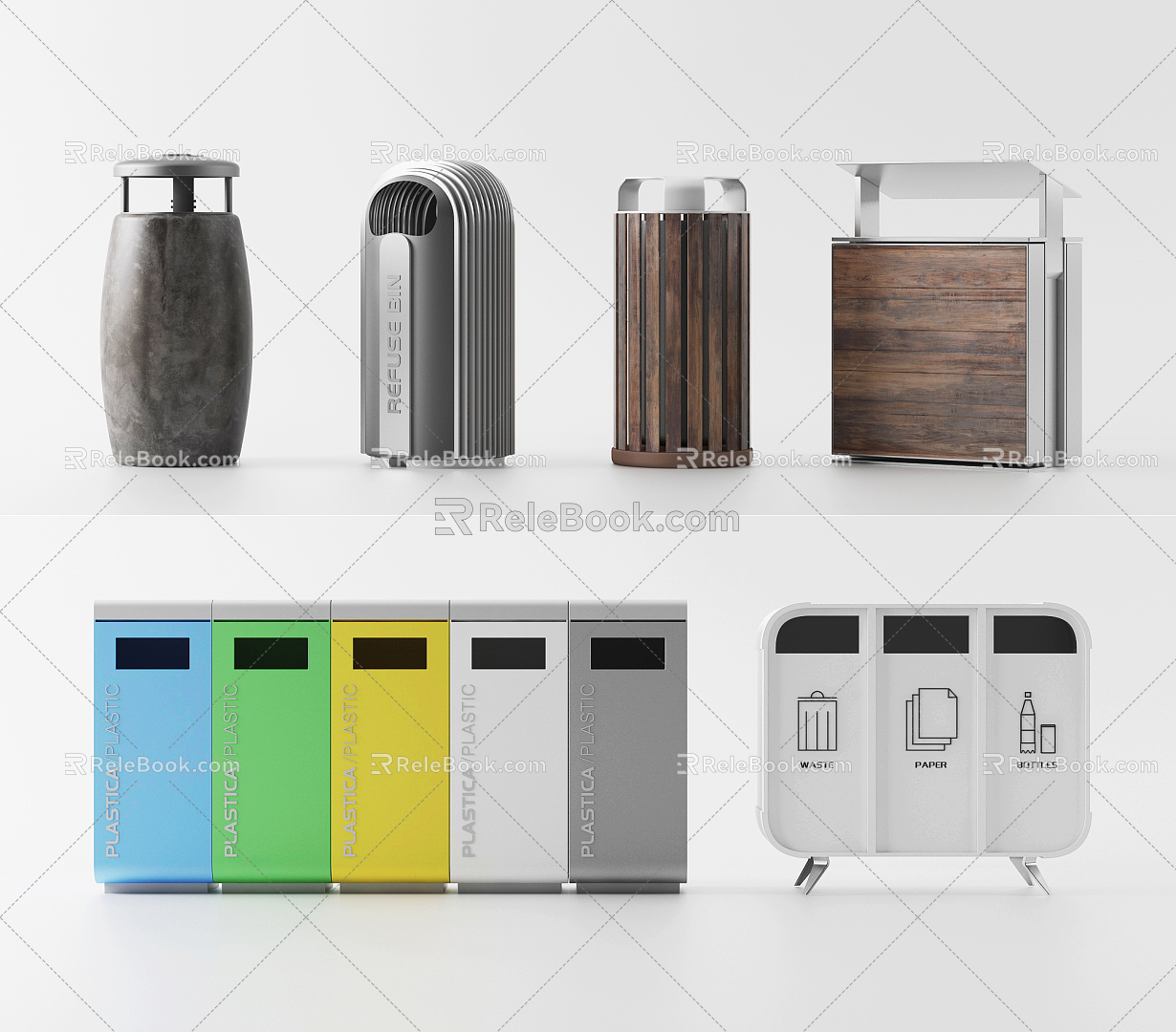 Modern Trash Bin Trash Bin Trash Bin 3d model