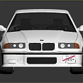 White BMW Two Door Coupe With Sporty Wheels And Sleek Body Design