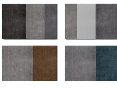 Modern Square Rugs Featuring Various Color Combinations And Soft Textures 3d model
