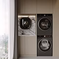 Modern Bathroom Cabinet With Elegant Marble Backdrop And Wooden Storage Design