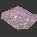 3D Miniature Village Scene With Green Vegetation And Traditional Houses Layout