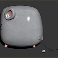 Cute Gray Plush Mouse Shaped Furniture Cushion With Soft Material And Comfortable Design