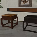 Stool combination 3d model