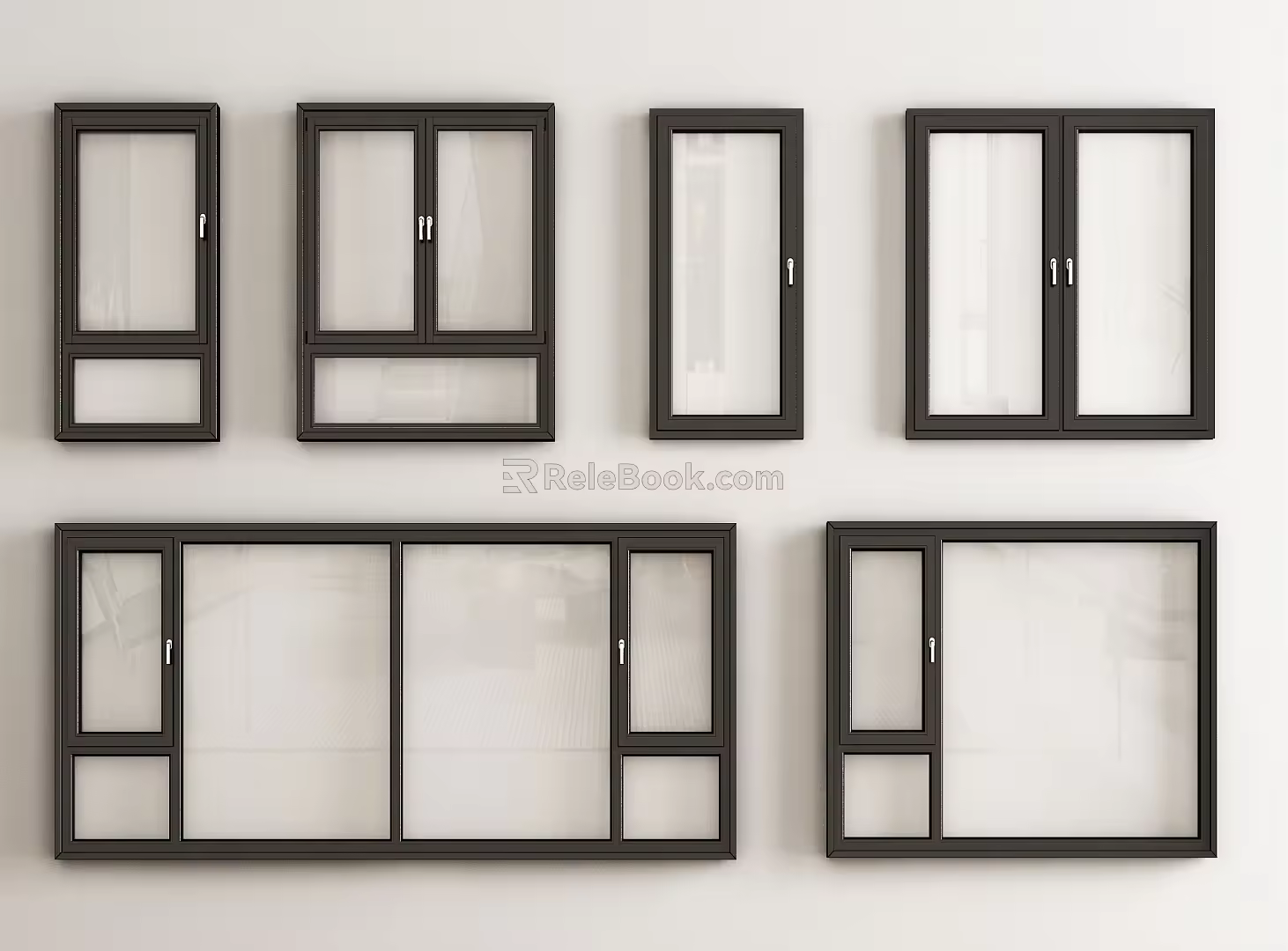 modern windows casement windows doors and windows floor-to-ceiling windows sliding windows 3d model