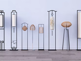 New Chinese floor lamp 3d model