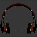 Red And Black Over Ear Headphones With Sleek Design And Comfortable Ear Cushions