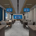 Modern Command Room Main Floor Meeting Room and Command Room 3d model
