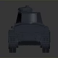3D Rendered Military Tank With Tracks Turret Gun Barrel And Detailed Design