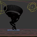 Simple rotating gene space display interactive device 3d model