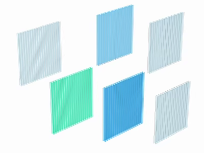 Colorful Striped Square Panels In Various Hues For Decorative Applications 3d model