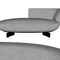 Modern chaise longue fabric shaped sofa 3d model