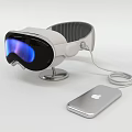 Advanced VR Headset And Controller Design With Carbon Fiber And Blue Lens Accessories