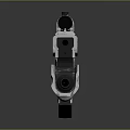 Modern Futuristic Gun With White Black Camouflage And Orange Accents