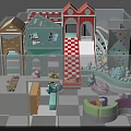 Colorful Indoor Children's Playground With Slide Ball Pit Themed Structures And Fun Play Zones