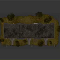 Multi Story Residential Building With Yellow Exterior Balconies Roof Structures And Small Trees Around