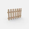 Wooden Fence With Light Colored Vertical Slats And Horizontal Support Bars