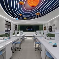 Modern Laboratory Experimental Classroom 3d model