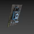Blue Truck Parked On Muddy Ground With Tools And Equipment