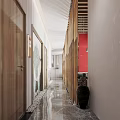 New Chinese Reception Area Hotel Reception Area 3d model