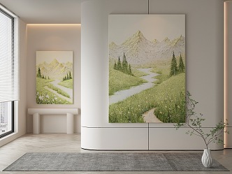 Modern Landscape Painting and Decorative Painting 3d model