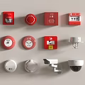 Essential Fire Safety Equipment Including Fire Alarm Buttons Smoke Detectors And Extinguishers